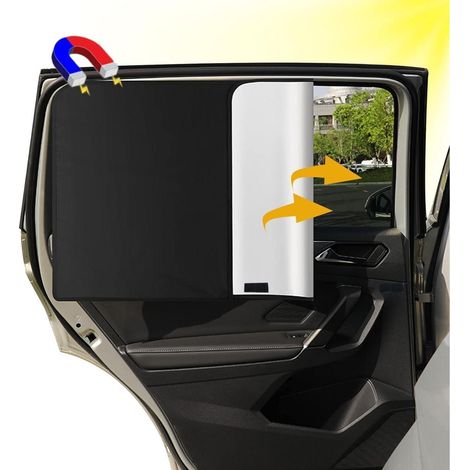 2er Set magnetische Auto Sonnenschutz für Heckscheibe, UV-Schutz, Hitzeschutz (1/5)