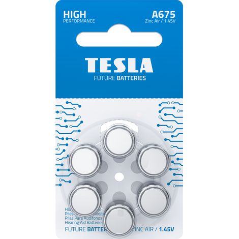 TESLA A675 HEARING AID PR44 6 Stück Hörgeräte Batterien