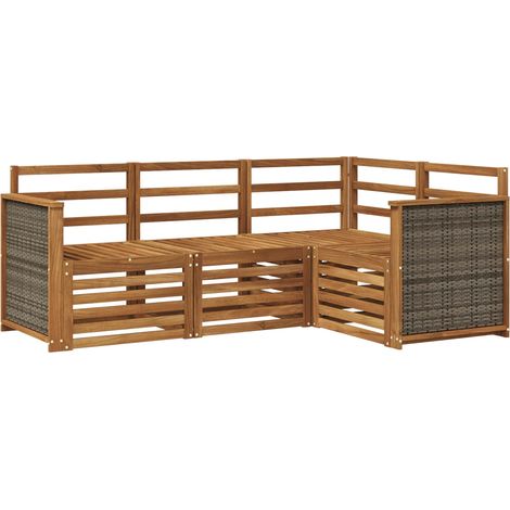 Sofagarnituren 4 pcs Massivholz Akazie vidaXL