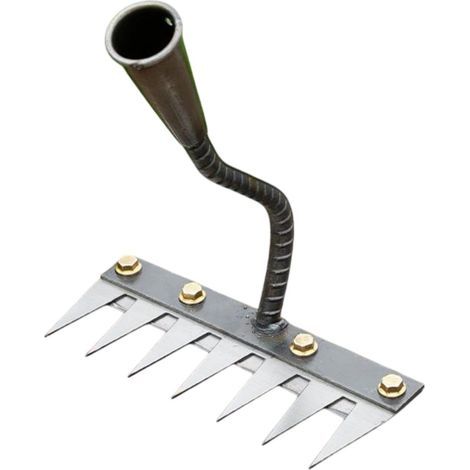 Garden Weeding Rake Garden Tools Weeding Rake Weeding Rake Berthaus Steel Gardening Rake for Weeding Soil Loosening Seedling 7 Teeth (1/4)