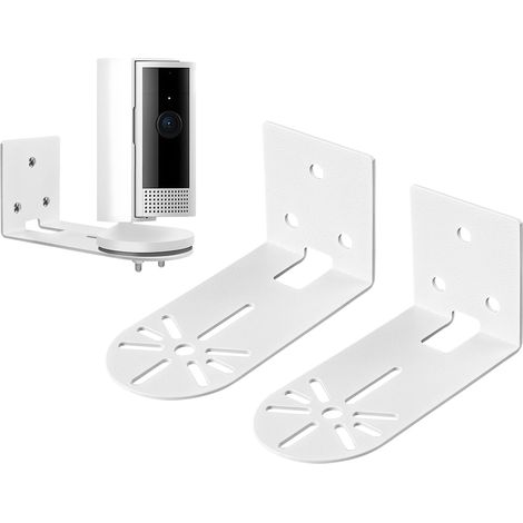 Lot de 2 supports muraux pour caméra de sécurité Stick Up Cam intérieur extérieur Support en métal avec adhésif ou à vis (1/5)
