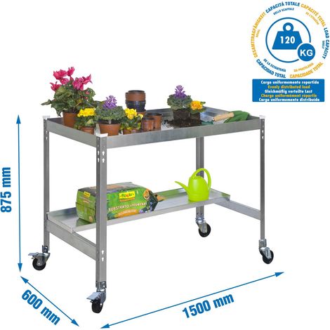 Simonrack Carrello Simongarden Grigio Galvanizzato 840x1500x700 mm