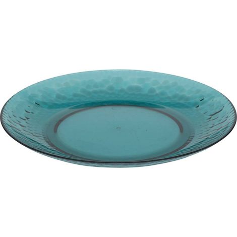 Assiette Estiva, diamètre 20 cm, plastique, bleue