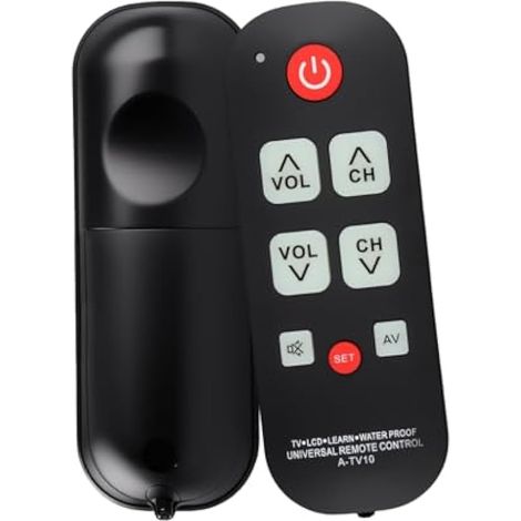 Télécommande TV Universelle à Gros Boutons, Facile à Utiliser et à Configurer, telecommande Universelle pour Liseuse et Freebox pour TV et Appareils Infrarouges, Séniors, Enfant, La Démen (1/5)