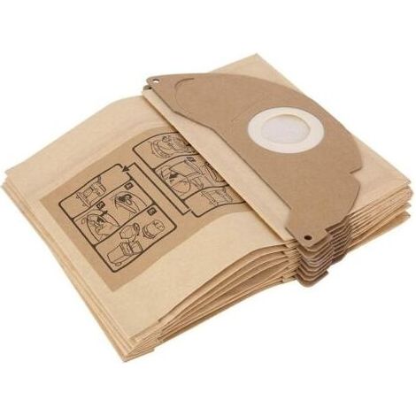 Sac en papier pour aspirateur Karcher A2000 A2054 WD2200 WD2250, sac en papier de collecte de poussière,Lot de 10 (1/5)