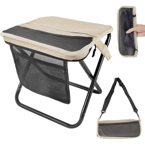 Mini-Klapphocker – Belastbar bis 100 kg – 28 x 23 x 25 cm – Klappbarer Campinghocker – Klappstuhl (1/5)