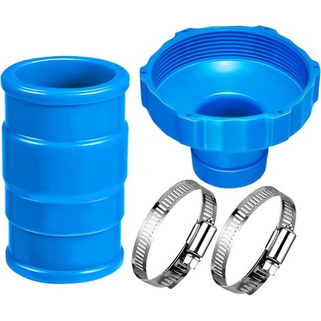 Pool suction hose connector – Heavy-duty quick-connect adapter Universal airtight seal with compression ribs and high-torque swivel nut for skimmers, inlets (1/5)