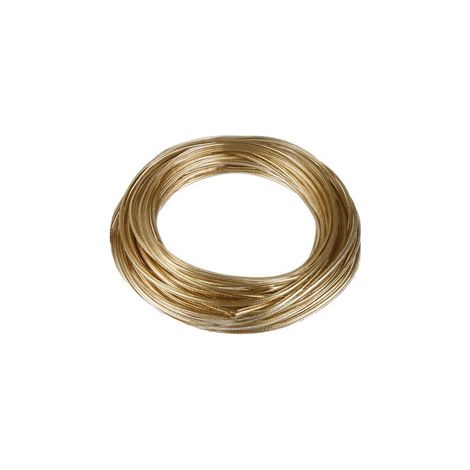 CAVETTO ACCIAIO OTTONATO RIVESTITO IN PVC TRASPARENTE mm. 4 - mt. 100 (1/4)