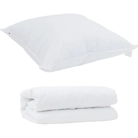 Duvet Set with Pillow 2 pcs White Microfibre vidaXL
