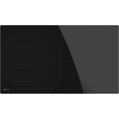 Cecotec Induktionskochfeld 2 Zonen Flex und 1 Feuer Bolero Squad I 5600 FullFlex90. 10200W, 2 Flex-Zonen, 1 Zone 30cm, 9 Stufen, Booster, Touch Control, Warmhalten, Kid Lock, Timer, 90cm Breite (1/2)