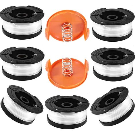 [JAMAIS UTILISÉ]Bobine Fil Coupe Bordure pour Black et Decker Coupe-Bordures, Bobines A6481 A6485 Compatible avec Black et Decker Af-100, 7 pcs Bobine de Fil Debroussailleuse avec 2 Couvercle de Bobin (1/5)