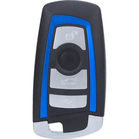 Boîtier de clé bleu/argent antirouille de protection pour 550i GT 2010‑2011, 4 boutons (1/5)