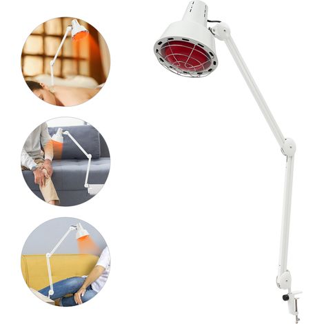 275W Lampe infrarouge blanche à pince, lampe infrarouge rouge, lampe infrarouge avec pince pour la maison, Luminaire (1/5)