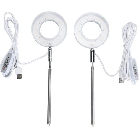 Ortviai Lampe de croissance LED pleine lumière pour plantes d’intérieur – 2 pièces, réglable en hauteur, minuterie 2/4/8 h, 4 niveaux de luminosité (1/5)