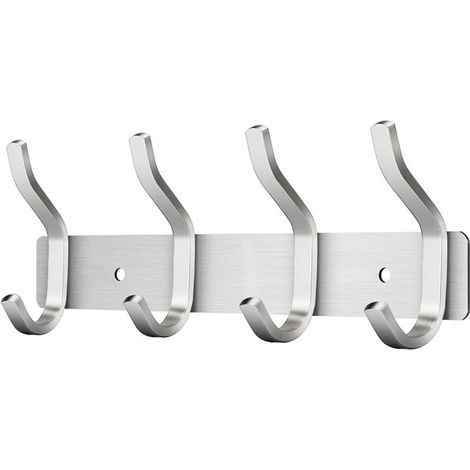 Wandgarderobe mit 4 Haken, Leisten für Handtücher, Mäntel und Hüte, Flur, Schlafzimmer, Büro und Korridor (1/5)