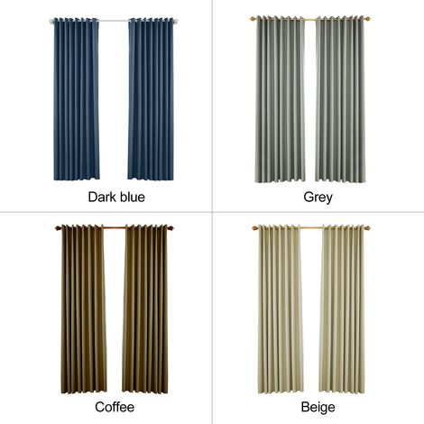 Rideaux d'extérieur pour pergola, rideaux occultants pour patio, décoration extérieure imperméable avec œillets antirouille pour pergola/véranda (2 panneaux, 52''L x 107''H) (1/2)