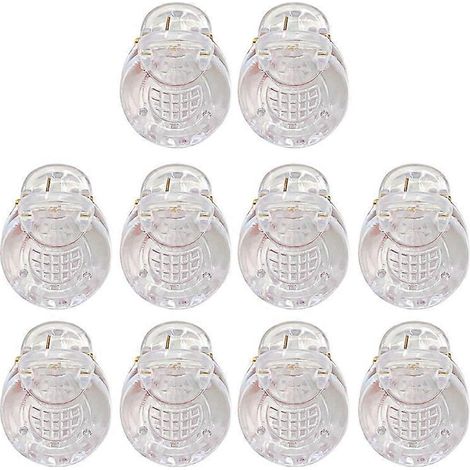 Lot de 10 pinces à cheveux acryliques transparentes, accessoires coiffure DIY, clips clairs style 4. (1/4)