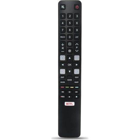 Télécommande de remplacement TCL RC802N, télécommande universelle pour téléviseur TCL compatible avec tous les téléviseurs intelligents TCL avec bouton de raccourci Netflix 32ES560 40ES560 U50P6146 U5 (1/5)
