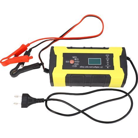 12V/24V car and motorcycle battery charger, smart lead-acid charger with LCD screen, for lead-acid batteries from 2Ah to 150Ah. (1/5)