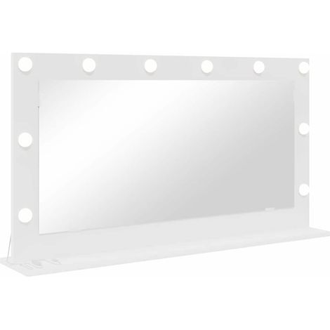 Vanity Mirror White 100 x 55 x 18 cm Engineered wood and glass vidaXL