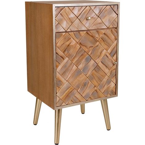 Mesita de madera marrón 40x35x71