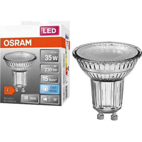 Spot Par16 Led 36 Vetro 2,6W Gu10 230lm 4000K Freddo - Ledvance Gp