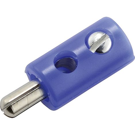 Kahlert Licht  Miniatur-Bananenstecker Stecker, gerade Stift-Ø: 2.6 mm Blau 1 St.