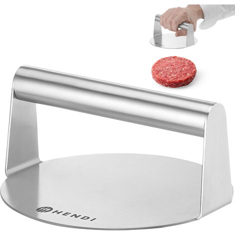Pressa manuale in acciaio per hamburger, diametro 160x78 mm (1/5)