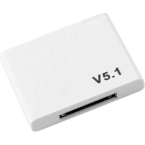 Ricevitore audio Bluetooth 5.1 a 30 pin, adattatore musicale wireless A2dp, bianco (1/5)