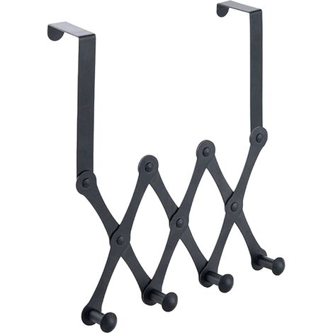 Crochet Rétractable - Pour Porte Arrière Et Mur - En Acier Inoxydable - Sans Perçage - Usage Chambre Salle De Bain Cuisine - 1 Pièce (1/5)