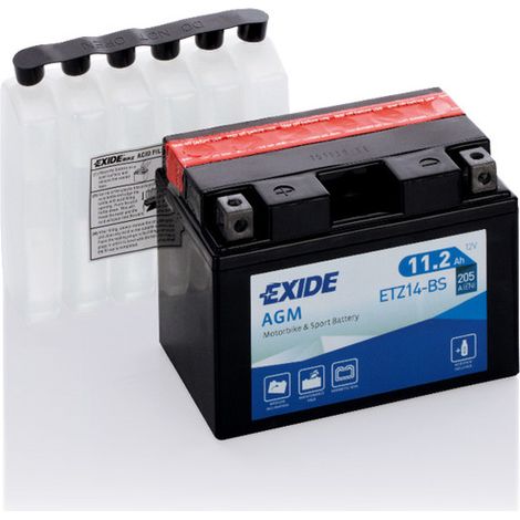 Batería Tudor YTZ14-BS para moto AGM Hermética Exide