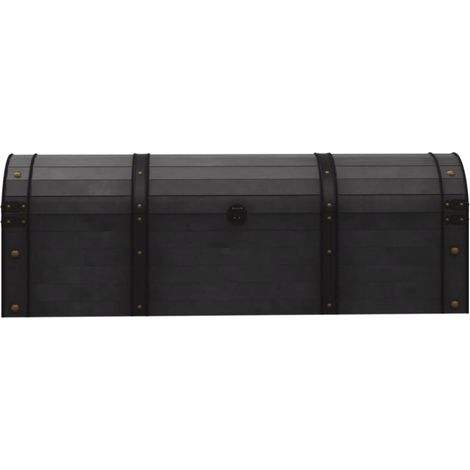 Coffre de rangement bois massif marron Canvas (1/5)