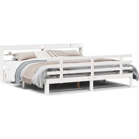 Maison Exclusive - Estructura de cama con cabecero sin colchón bl