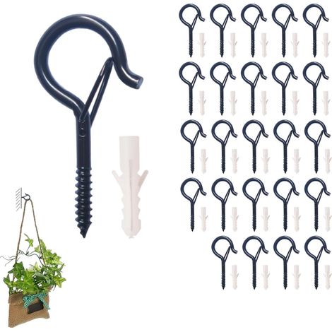 [NIE BENUTZT]25-teiliges Ösenschrauben-Set aus Edelstahl, 2,2 Zoll selbstschneidender Schraubhaken, Ösenhaken für Perlen, DIY-Bastel-Deckenaufhänger, Holz, perfekte Flaschen (1/5)