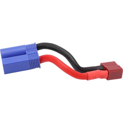 T-Stecker (weiblich) auf EC5-Stecker (männlich), 12AWG-Kabel, zuverlässige Verbindung, Kurzschlussschutz, für RC-Autos/Modellflugzeuge (1/5)