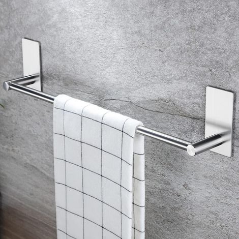 Handtuchhalter- 40x5x9cm, Wandregale im Badezimmer aus Edelstahl, selbstklebend (1/5)