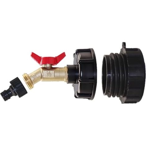 Adaptateur pour réservoir d'eau IBC, adaptateur pour robinet d'arrosage, connecteur 60 mm pour réservoir de 1000 L (1/5)