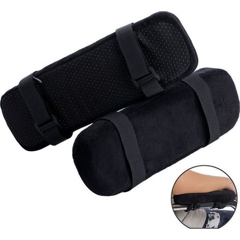 CCYKXA Set mit 2 ergonomischen Armlehnenkissen für Bürostühle – Memory-Schaum – Ellbogenentlastung