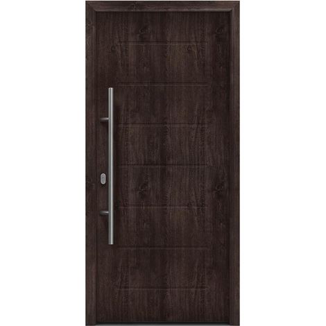 Hörmann Ecostar Haustür "ISOPRO IP 015", night oak, 110 x 210 cm (B x H), DIN Links