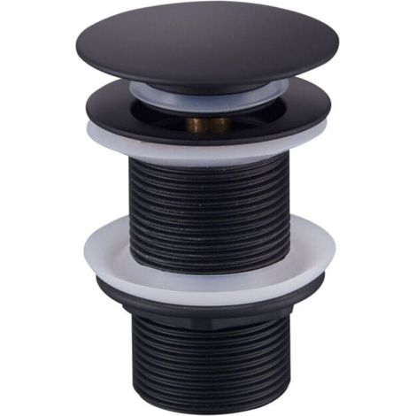 Promotion Bonde de Vidage Pop Up, Bonde Pop Up Sans Trop Plein, Universel Bonde de Lavabo Pop Up, Bonde Lavabo, Bonde de Vidange Lavabo, Bonde Découlement Noir pour Lavabo et Lavabo (1/4)