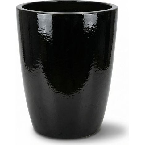 Provencelia Pflanzkübel Mazarin Ø55 cm Höhe 69 cm frostbeständig, keramisch, handgefertigt, Schwarz (1/5)
