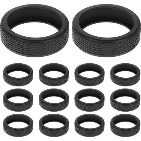14 Pieces Black Silicone Suitcase Wheel Covers (1/5)