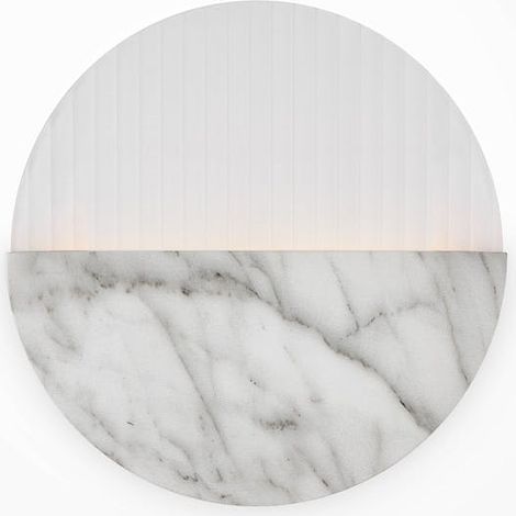 Applique murale moderne – disque marbre strié ⌀30 cm LAUREL (1/4)