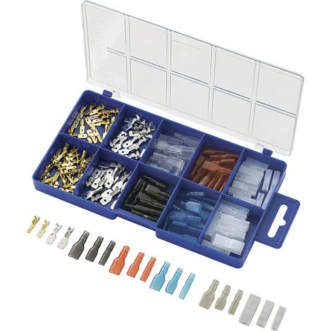 TRU COMPONENTS 739660 Quetschverbinder-Sortiment 0.50 mm² 2.50 mm² Transparent, Schwarz, Rot, Blau 1
