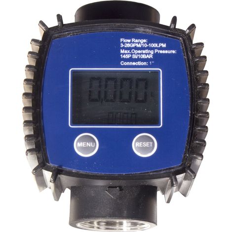 Mw Tools – Compteur digital Adblue 100 l/min – Débit 100 l/min – Raccord 1'' – Boîtier polyamide et inox – Joints Viton – Écran LCD – MAD10 (1/2)
