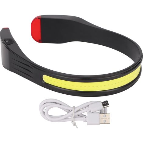 Wiederaufladbare Stirnlampe – LED-Breitstrahl – sanftes Rotlicht – wasserdicht – komfortabel – tragbarer COB-Lampenkopf – ideal für Camping