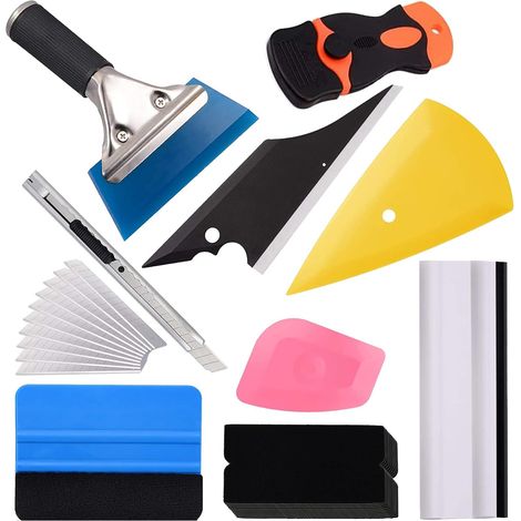 Kit Covering Outils de Film de fenêtre de Voiture Vinyle, Verre de véhicule Film de Protection Film d'emballage pour vitre de Voiture Matière d'installation de Vinyle