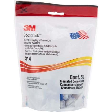 Pack Conector de Cable Antihumedad ICD 314 Scotchlok 0.5-1.5mm² IP67 (50 un) 3M 7000005979-IDC-50 Azul (1/5)