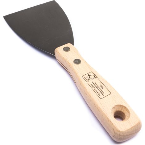 TrendLine Spachtel mit Holzheft 8 cm Holzgriff Malerspachtel Schaber (1/3)