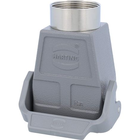 HARTING Han 6B Embase prolongatrice haut, 1xPG29 sortie de câble droite, avec 1 étrier longitudinal Presse-étoupe PG29 Plage de serrage 16,0 mm - 25,0 mm - 1 Stück (1/3)